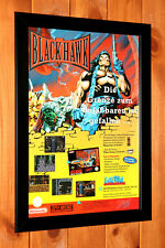 1994 Blackthorne Blackhawk SNES Nintendo Vintage mini pôster promocional anúncio emoldurado comprar usado  Enviando para Brazil