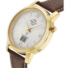 Relógio de rádio masculino Master Time 41 mm banhado a ouro MTGA-10298-13L com data comprar usado  Enviando para Brazil