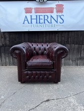Oxblood leather chesterfield for sale  BOSTON