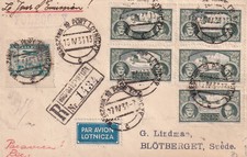 1933 POLSKA POLSKA R-BRIEF / REG COVER WARSZAWA - BLÖTBERGET SWEDEN AIR na sprzedaż  Wysyłka do Poland
