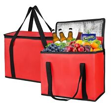 musbus pacote com 5 pratos inferiores adicionais saco de entrega de alimentos isolado 24x15x14" vermelho, usado comprar usado  Enviando para Brazil