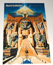 Pôster promocional grande Iron Maiden POWERSLAVE álbum metal 1984 19 x 13 comprar usado  Enviando para Brazil