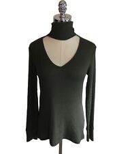 Blusa feminina LNA verde oliva tamanho pequeno malha com nervuras macia leve comprar usado  Enviando para Brazil
