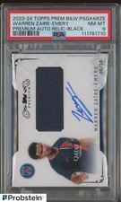 Usado, 2023-24 Topps Prem. B & W Black Warren Zaire-Emery Patch AUTO 5/10 PSA 8 comprar usado  Enviando para Brazil