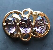 Victorian pinchbeck amethyst for sale  LYMINGTON