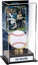 Vitrine de beisebol e sublimada assinada por Cal Raleigh Seattle Mariners com imagem comprar usado  Enviando para Brazil