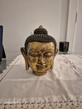 Gilded buddha head for sale  NORWICH