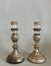Paire bougeoirs verre d'occasion  Salin-de-Giraud