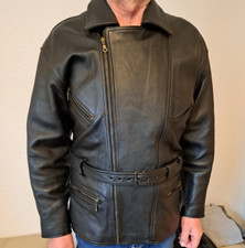 Herren lederjacke bikerstil gebraucht kaufen  Rickenbach