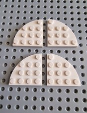 Lego Platte Viertelkreis Rundplatte 4 Stk Weiß White Plate 4x4 30565 R2 comprar usado  Enviando para Brazil