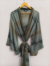 Vestido feminino estampa floral manga sino quimono comprimento total, B-46, usado comprar usado  Enviando para Brazil