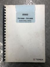 Terex spares manual for sale  LANCING