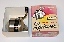 Molinete de pesca giratório vintage Zebco modelo 55 resistente na caixa com papéis novo em folha comprar usado  Enviando para Brazil