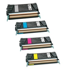 Usado, 4 Conjuntos de Cartuchos de Toner Virgin Genuínos Vazios Lexmark C520 C522 C524 FRETE GRÁTIS  comprar usado  Enviando para Brazil