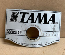 TAMA 90s Vintage RockStar Drum BADGE Logotipo Placa Emblema Escudo Parte 506XXX Número de Série comprar usado  Enviando para Brazil