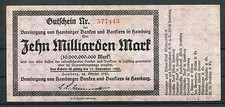 Hamburgo 10 Miles de Millones Marco Unión Bancos Y Banqueros 24.10.1924 comprar usado  Enviando para Brazil
