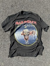 Vintage 1988 Iron Maiden Can I Play With Madness Seventh Son Tour Band Tamanho Pequeno comprar usado  Enviando para Brazil