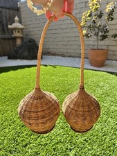 Vintage Africano Duplo Rattan Chocalho/Cabaça Chocalho/Maracas Shaker comprar usado  Enviando para Brazil