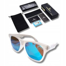 Używany, Okulary polaryzacyjne Casual UV400 Etui Białe Szkło Niebieskie Vintage na sprzedaż Używany, Okulary polaryzacyjne Casual UV400 Etui Białe Szkło Niebieskie Vintage na sprzedaż  PL