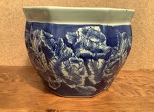 Blue floral hexagonal for sale  BEDLINGTON