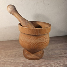 Wooden mortar and d'occasion  Expédié en Belgium