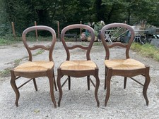Chaises paillées noyer d'occasion  Bourg-en-Bresse