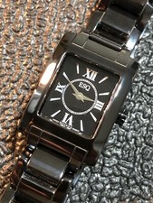 Relógio social feminino ESQ Swiss By Movado Venture preto cerâmica retângulo comprar usado  Enviando para Brazil