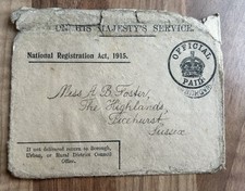 Ww1 empty envelope. for sale  FAREHAM