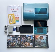 Console Nintendo 3DS azul água CTR-001 na caixa com jogos Monster Hunter testados comprar usado  Enviando para Brazil