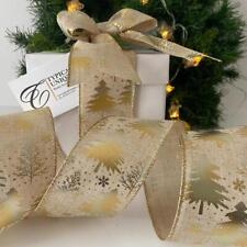 Christmas ribbon burlap for sale  Shipping to Ireland