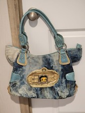 Usado, Bolsa tote 2010 Betty Boop denim e couro sintético com bolsos internos comprar usado  Enviando para Brazil