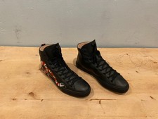 Tênis de cano alto masculino Gucci de couro com estampa de cobra novo sem etiquetas/B, Reino Unido 12/EUA 13, preto comprar usado  Enviando para Brazil