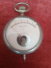 Voltímetro Antigo em caixa de Relógio de Bolso, usado comprar usado  Enviando para Brazil