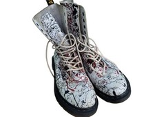 Usado, Botas de combate raras Dr Martens pintura respingo grunge grafite air wair 41 9/10  comprar usado  Enviando para Brazil
