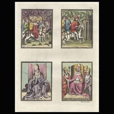 1830 costumi medievali usato  Italia