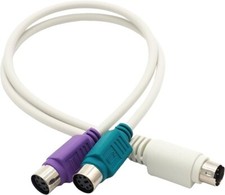 Portátil/Laptop PS2 Y/Divisor Mouse y Teclado Cable/Cable/Adaptador de Cable Gris segunda mano  Embacar hacia Mexico