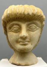 Ornamento antigo de estátua escultura cabeça de pedra de mármore príncipe do Oriente Próximo comprar usado  Enviando para Brazil