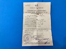 DOCUMENTO CERTIFICATO SANITARIO VETERINARIO PER ANIMALI PRODUZIONE LATTE 1931. comprar usado  Enviando para Brazil