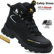 Botas de trabalho masculinas impermeáveis biqueira de aço tênis de segurança sapatos indestrutíveis comprar usado  Enviando para Brazil