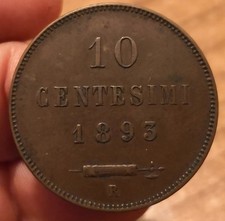 Moneta centesimi 1893 usato  Olbia