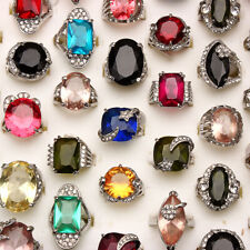 Lote mixto de anillos grandes de circón cúbico al por mayor de joyas para mujer y dama de 20 piezas segunda mano  Embacar hacia Mexico