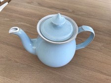 Blue linen teapot for sale  NEWARK