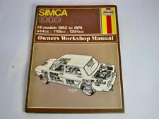 Simca 1000 workshop for sale  UK