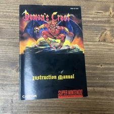 Demon's Crest Super Nintendo SNES Manual de Instruções Apenas Autêntico Raro, usado comprar usado  Enviando para Brazil
