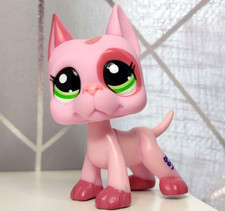 Littlest Pet Shop Great Dane Dog LPS Hasbro Różowy #2598 Wariant europejski na sprzedaż  PL
