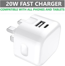 Usado, Cabo adaptador carregador plugue PD USB C rápido 20W para iPhone 17 16 15 14 13 Pro 7 Max comprar usado  Enviando para Brazil