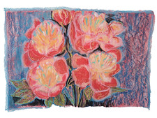 Quadro astratto floreale usato  Sestino