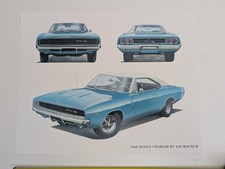 Pôster impresso 1968 Dodge Charger RT 440 Magnum 11x14 comprar usado  Enviando para Brazil
