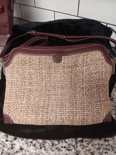 Cartera de mano John Romain vintage tejida de yute segunda mano  Embacar hacia Mexico