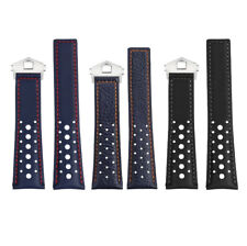 22mm Véritable Bracelet Cuir Compatible Avec Tag Heuer Montres Carrera Monaco comprar usado  Enviando para Brazil